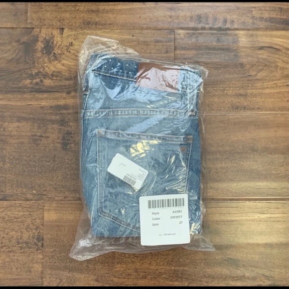 Madewell Slim Fit Wide Leg Stud Jeans, SZ 27, New! - Picture 4 of 5